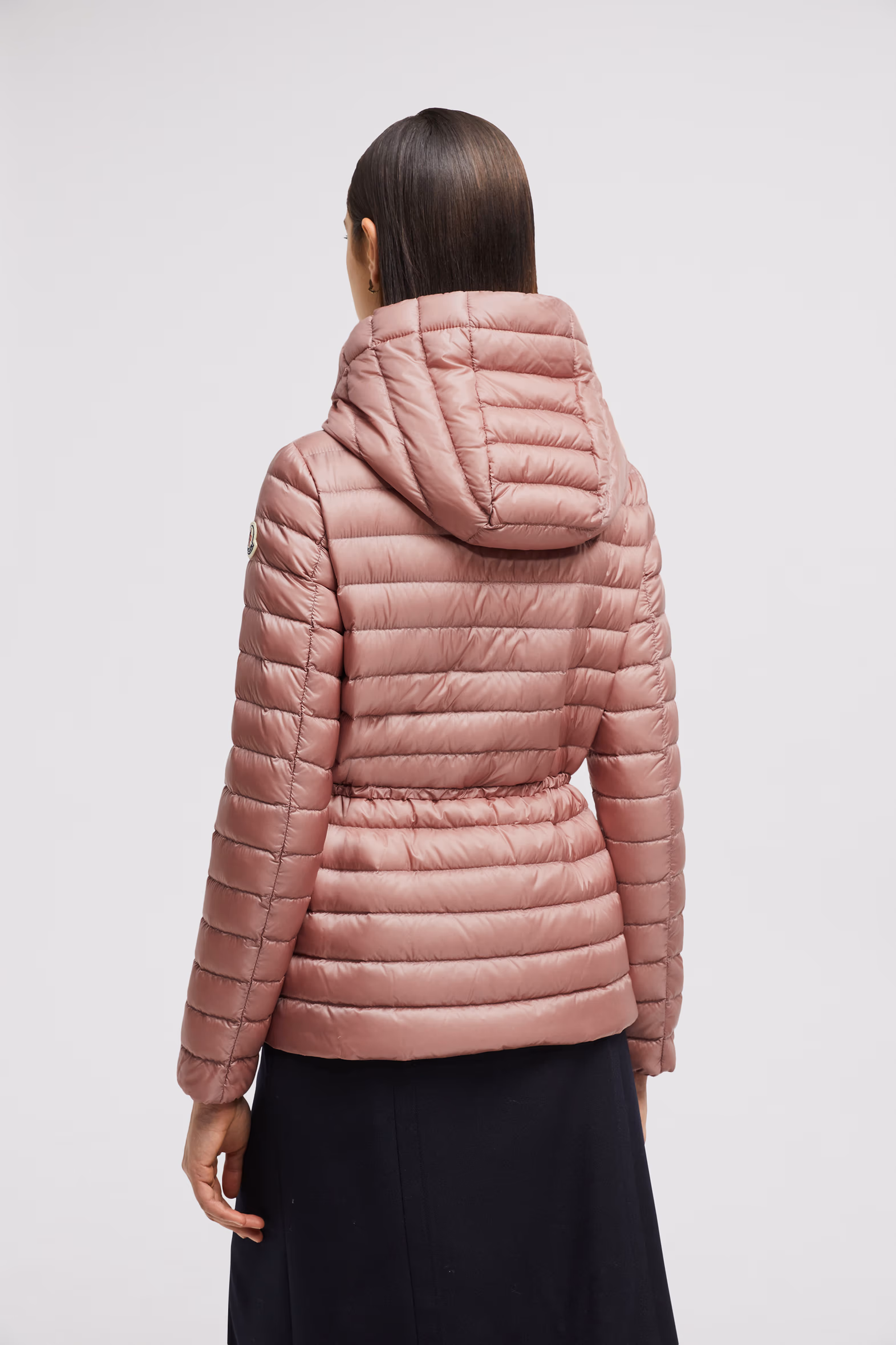 Raie Packable Hooded Short Down Jacket Women Light Pink Moncler 5